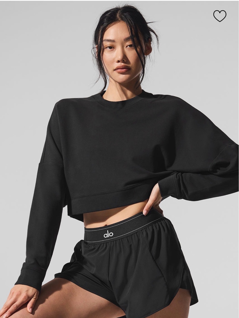 ALO Yoga Cropped Sway Crewneck Pullover NWOT
